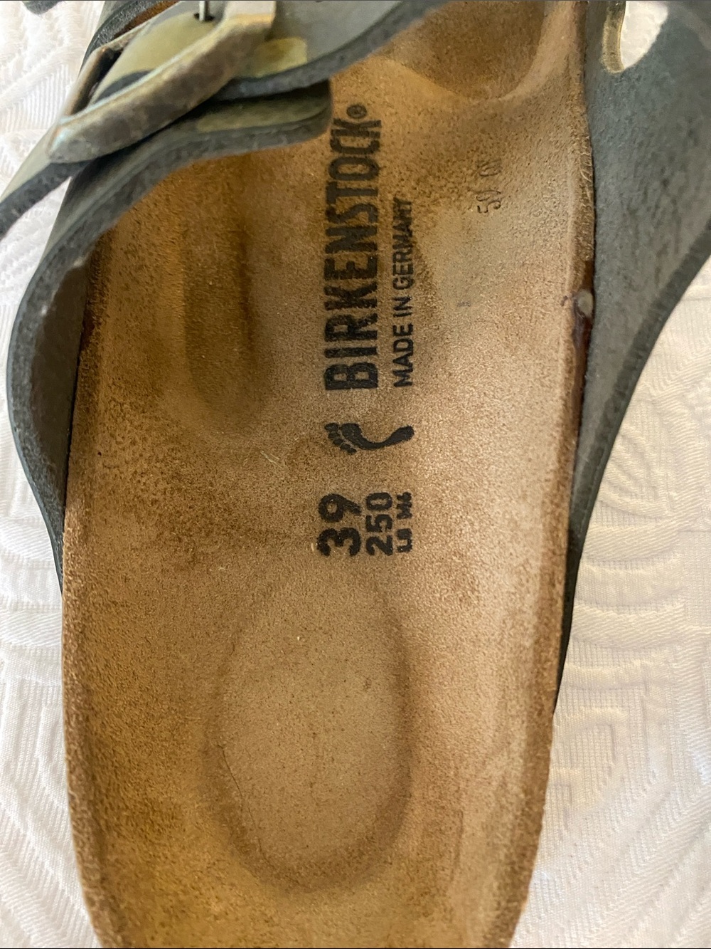 Birkenstock Arizona Camo Two-Strap Sandals - Green and Brown - Picture 8 of 8